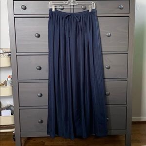 Madewell Navy Striped Maxi Skirt